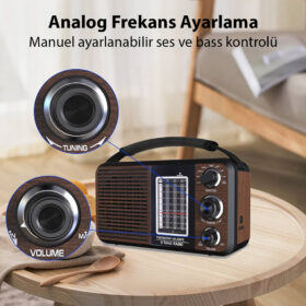 PORTATİF RADYO FM-USB-SD/MMC-AUX (88-108 FM FREKANS ARALIĞI) (K0)
