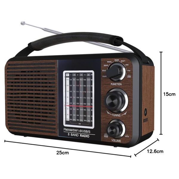 PORTATİF RADYO FM-USB-SD/MMC-AUX (88-108 FM FREKANS ARALIĞI) (K0) - Görsel 4