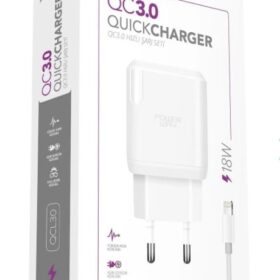 POWERWAY QCL30 HIZLI 3000 MA 18W LIGHTNING ŞARJ KAFA BAŞLIK ADAPTÖRÜ (K0)