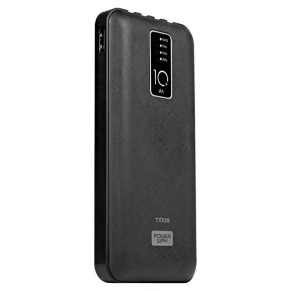 POWERWAY TX108 10000 MAH SİYAH GÖSTERGELİ EKSTRA KABLOLU 4 ÇIKIŞLI POWERBANK (K0) - Görsel 3