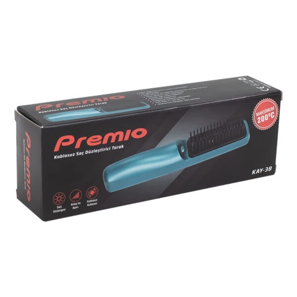 PREMIO KAY-38 ŞARJ GÖSTERGELİ KABLOSUZ TAŞINABİLİR SAÇ DÜZLEŞTİRİCİ TARAK (K0) - Görsel 3