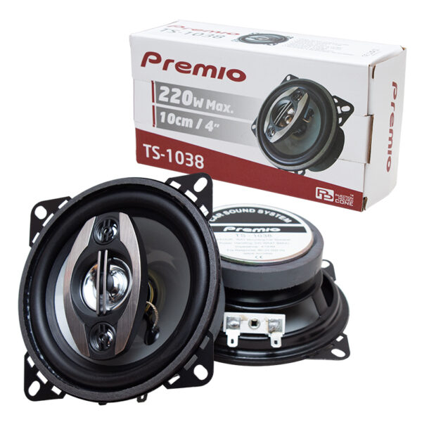 PREMIO TS-1038 220 WATT 4 10 CM TWEETERLI OTO HOPARLÖR 2Lİ TAKIM (K0) - Görsel 3