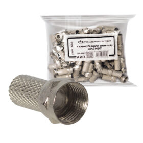 RG6/U4 18MM GENİŞ F KONNEKTÖR (100LÜ POŞET) (K0)