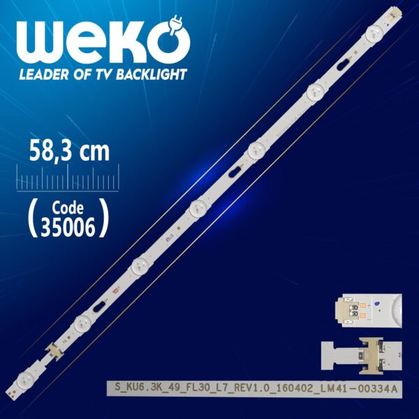 S_KU6.3K_49_FL30_L7_REV1.0_160402_LM41-00334A - 58.3 CM 7 LEDLİ (WK-795)ALÜMİNYUM (K0)