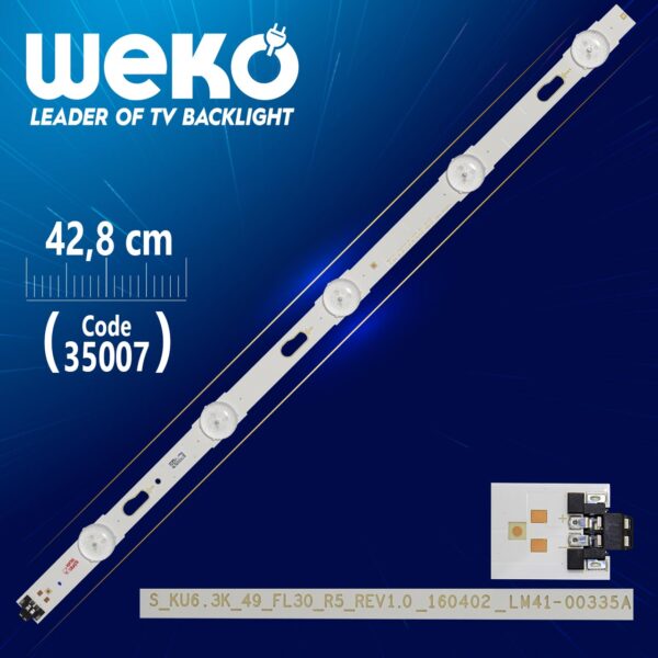 S_KU6.3K_49_FL30_R5_REV1.0_160402_LM41-00335A - 42.8 CM 5 LEDLİ (WK-796) BAKIR TABANLI (K0)