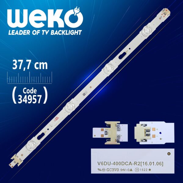 S_KU6K_40_FL30_L4_REV1.0_160105_LM41-00239A - LEFT - V6DU-400DCA-R2 - 37.7 CM 4 LEDLİ (WK-777) (K0)