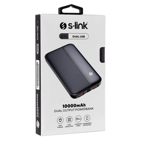 S-LINK IP-G10N SİYAH MICRO+TYPE C GİRİŞLİ 10000 MAH TAŞINABİLİR ŞARJ CİHAZI POWERBANK (K0) - Görsel 3