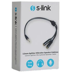 S-LINK SL-302MS 3.5 MM STEREO KULAKLIK + HOPARLÖR ÇOKLAYICI KABLO (K0)