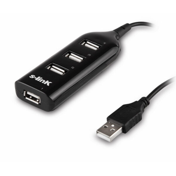 S-LINK SL-490 4 PORT USB 2.0 SİYAH USB HUB (K0)