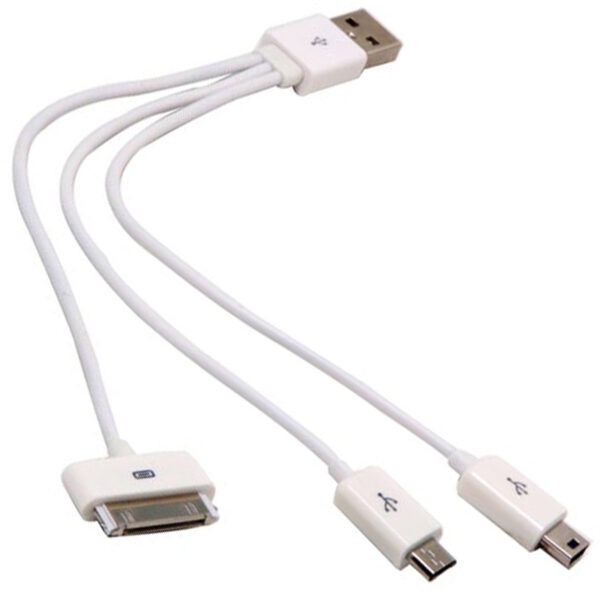 S-LINK SL-C23 USB TO IPHONE AHTAPOT 3LÜ KABLO (IPHONE4-SAMSUNG-5 PİNLİ (K0)