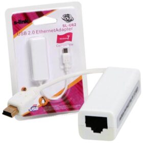 S-LINK SL-U62 USB MINI 5PIN TO LAN 5CM ÇEVİRİCİ (TABLETLER İÇİN) (K0)