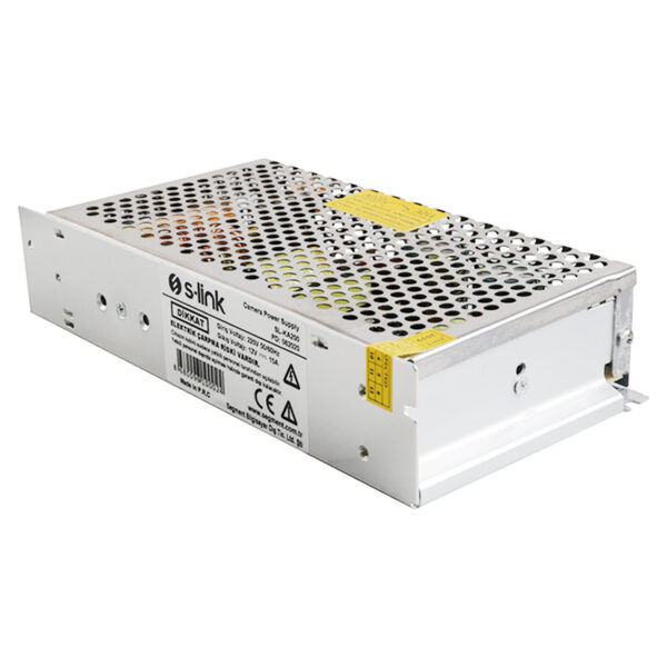 S-LINK SL-KA200 12 VOLT - 15 AMPER - 195 WATT METAL KASA ADAPTÖR (K0) - Görsel 3
