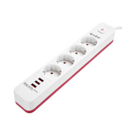 S-LINK SPG403U 1.5M 750 JOULE 3 USB 5V2.4A 4LÜ ANAHTARLI AKIM KORUMALI PRİZ (K0)