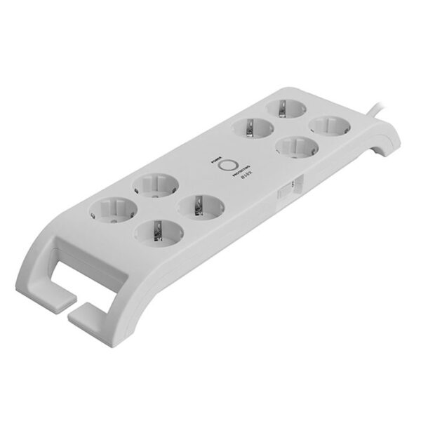 S-LINK SPG3080 2M 3G1.5MM2 900 JOULE 8Lİ AKIM KORUMALI BEYAZ PRİZ (K0) - Görsel 3