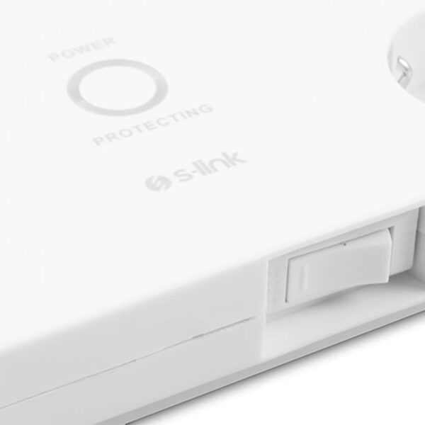 S-LINK SPG3080 2M 3G1.5MM2 900 JOULE 8Lİ AKIM KORUMALI BEYAZ PRİZ (K0) - Görsel 4