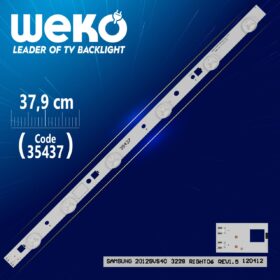 SAMSUNG 2012SVS40 3228 RIGHT06 REV1.5 120412 - 37.9 CM 6 LEDLİ - (WK-276) ALÜMİNYUM WEKO (K0)