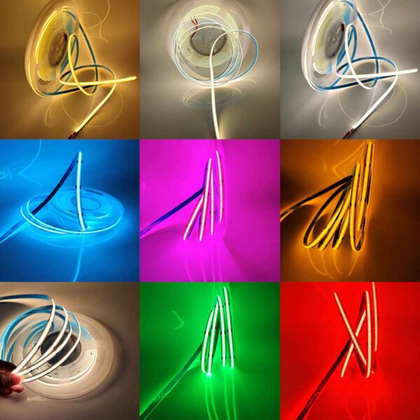 SARI 5 METRE  12V COB ŞERİT LED STRIP 200 LED 3000K FOSFORLU (K0) - Görsel 3