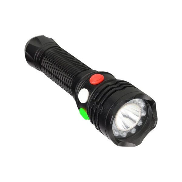 ŞARJ EDİLEBİLİR 3 WATT 3 RENKLİ LEDLİ EL FENERİ (K0)