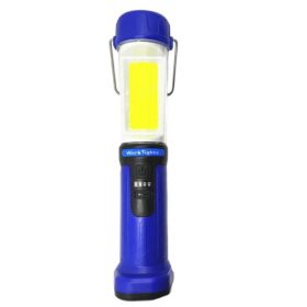 ŞARJLI 30 BEYAZ + 20 MAVİ-KIRMIZI SMD LED / 55 COB LEDLİ 5 MODLU ÇALIŞMA LAMBASI HK-802 (K0)