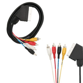 SCART 4 RCA 1.2 METRE 8MM KABLO (K0)