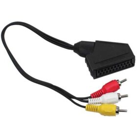 SCART ADAPTÖR DİŞİ/RCA ERKEK 20 CM KABLO (K0)
