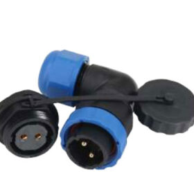 SD20 SU GEÇİRMEZ 2 PİN 20 MM YUVARLAK KONNEKTÖR (90° DİRSEK) (K0)