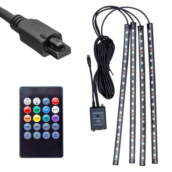 SESE DUYARLI ARAÇ İÇİ KUMANDALI RGB LED ANİMASYON KİT (K0)