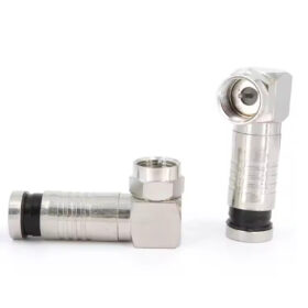 SIKMALI RG6/U6 L TİPİ ÇEVİRMELİ F KONNEKTÖR  (SIKMALI + L TİP ÇEVİRMELİ) (K0)