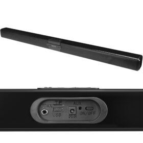 SİYAH 10WX2 12V/1.5A BT USB AUX TF KARTLI EV SİNEMA SOUNDBAR HOPARLÖR MD-SB101 (K0)