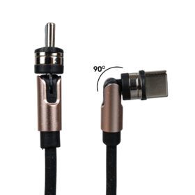 SİYAH 3İN1 (TYPE C- LİGHTNİNG- MİCRO USB) MANYETİK UÇ TAŞINABİLİR ŞARJ KABLOSU (K0)
