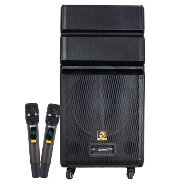 SL-1612B İKİ EL MİKROFONLU KUMANDALI USB+SD+BT+FM TAŞINABİLİR HOPARLÖR (K0)