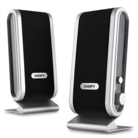 SNOPY SN-820 İNCE TASARIM 2.0 USB 1+1 PC HOPARLÖR SİYAH-GÜMÜŞ (K0)