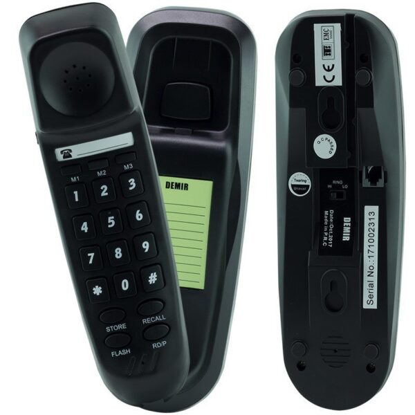 SNT DEMİR KABLOLU DUVAR TİPİ SİYAH TELEFON (K0) - Görsel 2