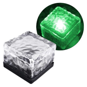 SOLAR LEDLİ YEŞİL TUĞLA GÖRÜNÜMLÜ BAHÇE DEKORASYON AYDINLATMA (K0)