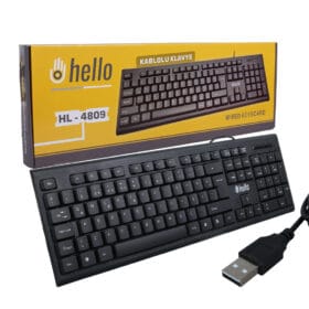 STANDART KABLOLU SİYAH USB Q KLAVYE (K0)