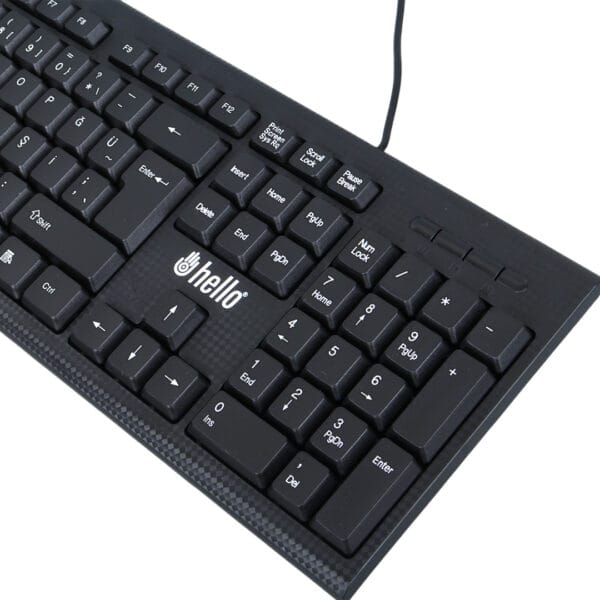 STANDART KABLOLU SİYAH USB Q KLAVYE (K0) - Görsel 4