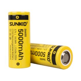 SUNKKO 3.7 VOLT 5000 MAH 26650 ŞARJ EDİLEBİLİR PİL (2Lİ PAKET) (K0)