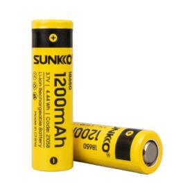SUNKKO 3.7 VOLT 1200 MAH 18650 ŞARJ EDİLEBİLİR PİL (2Lİ PAKET) (K0)