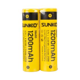 SUNKKO 3.7 VOLT 1200 MAH 18650 ŞARJ EDİLEBİLİR PİL (2Lİ PAKET) (K0)
