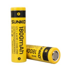 SUNKKO 3.7 VOLT 1800 MAH 18650 ŞARJ EDİLEBİLİR PİL (2Lİ PAKET) (K0)