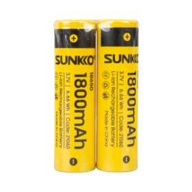 SUNKKO 3.7 VOLT 1800 MAH 18650 ŞARJ EDİLEBİLİR PİL (2Lİ PAKET) (K0)