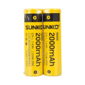 SUNKKO 3.7 VOLT 2000 MAH 18650 ŞARJ EDİLEBİLİR PİL (2Lİ PAKET) (K0)