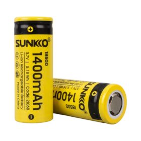 SUNKKO 3.7 VOLT 1400 MAH 18500 ŞARJ EDİLEBİLİR PİL (2Lİ PAKET) (K0)