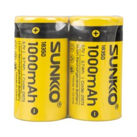 SUNKKO 3.7 VOLT 1000 MAH 18350 ŞARJ EDİLEBİLİR PİL  (TEKLİ) (K0)