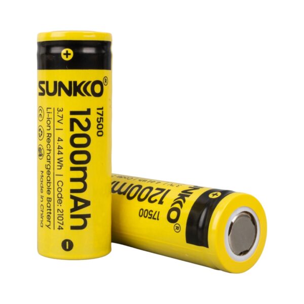 SUNKKO 3.7 VOLT 1200 MAH 17500 ŞARJ EDİLEBİLİR PİL  (TEKLİ) (K0)