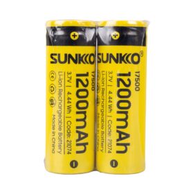 SUNKKO 3.7 VOLT 1200 MAH 17500 ŞARJ EDİLEBİLİR PİL  (TEKLİ) (K0)