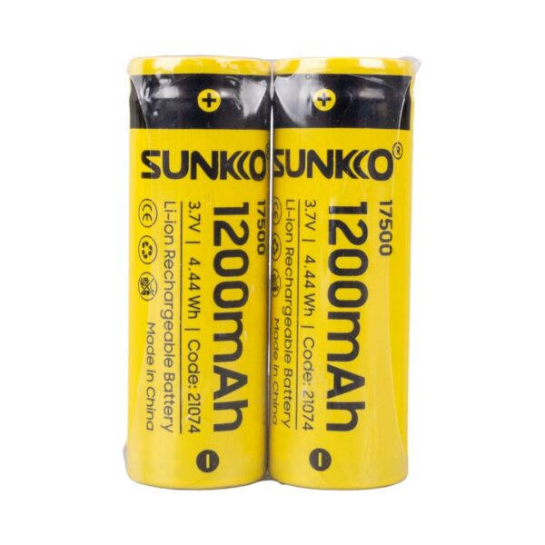 SUNKKO 3.7 VOLT 1200 MAH 17500 ŞARJ EDİLEBİLİR PİL  (TEKLİ) (K0) - Görsel 2