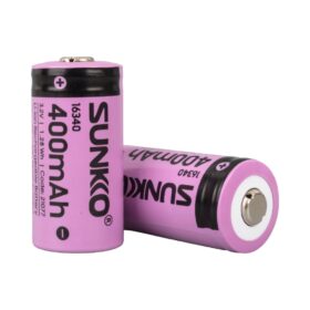 SUNKKO IFR 3.2 VOLT 400 MAH 16340 ŞARJ EDİLEBİLİR PİL  (TEKLİ) (K0)