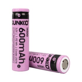SUNKKO IFR 3.2 VOLT 600 MAH 14500 ŞARJ EDİLEBİLİR PİL  (TEKLİ) (K0)