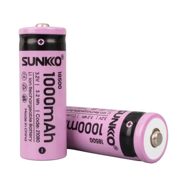 SUNKKO IFR 3.2 VOLT 1000 MAH 18500 ŞARJ EDİLEBİLİR PİL  (TEKLİ) (K0)